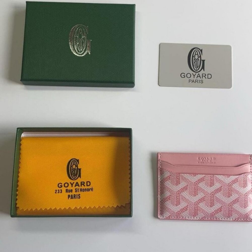 Pink Goyard Card Holder